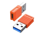 USB-C to USB 3.0 adapter, Mcdodo OT-6550 (orange), uus, garantii 12 kuud