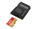 SD Micro 64GB mälukaart, SANDISK EXTREME, lugemine 170MB/s, kirjutamine 80 MB/s, UHS-I, Class V30, uus, tavamõõdus adapter kaasas, garantii 2 aastat